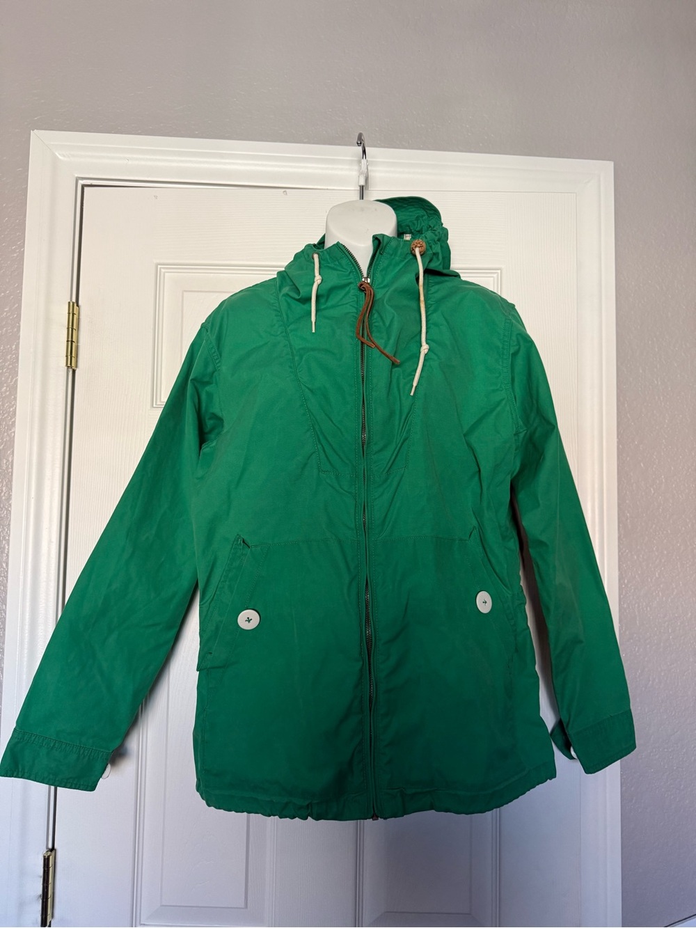 Penfield Hudson Wax Cloth Green Hooded Jacket Small